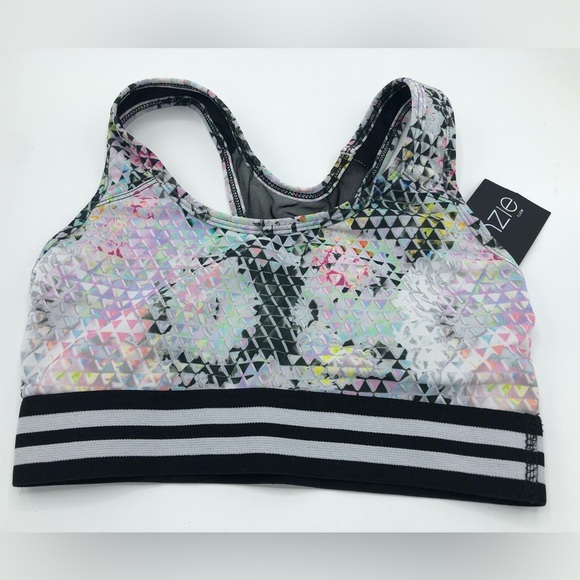 Onzie Other - Onzie Geometric Design Elastic Band Sports Bra Sz M/L